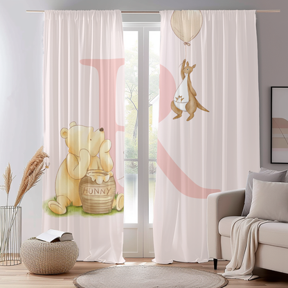 Classic Personalized Winnie the Pooh Blackout Kids room Curtains