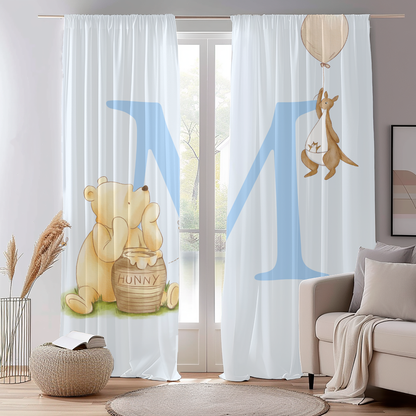 Classic Personalized Winnie the Pooh Blackout Kids room Curtains