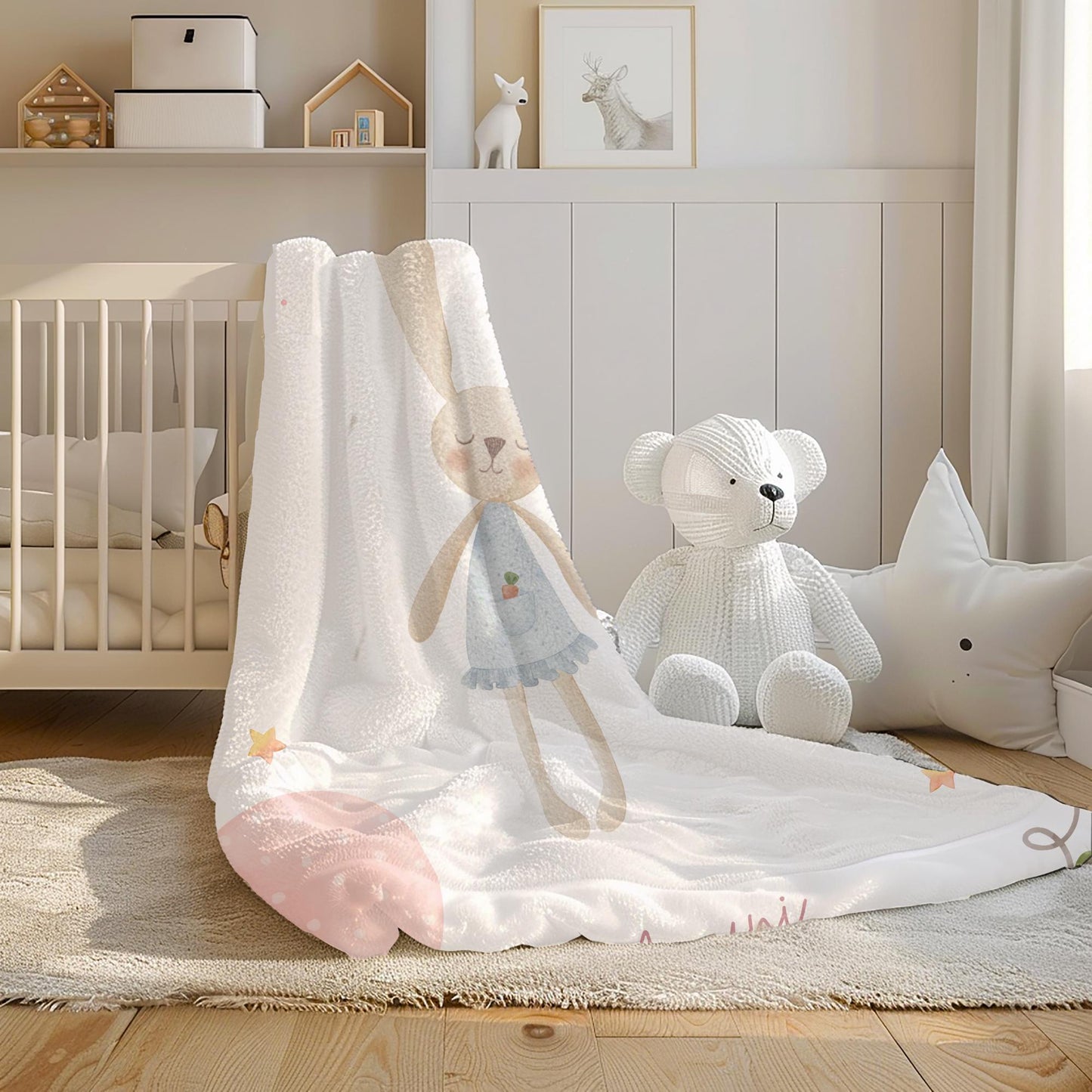Personalized Bunny Wearable Blanket