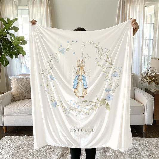 Personalized Peter Rabbit Blanket