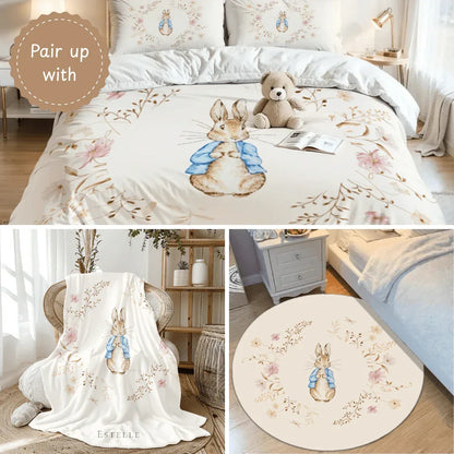 Bunny Floral Duvet Cover Set - AR Design