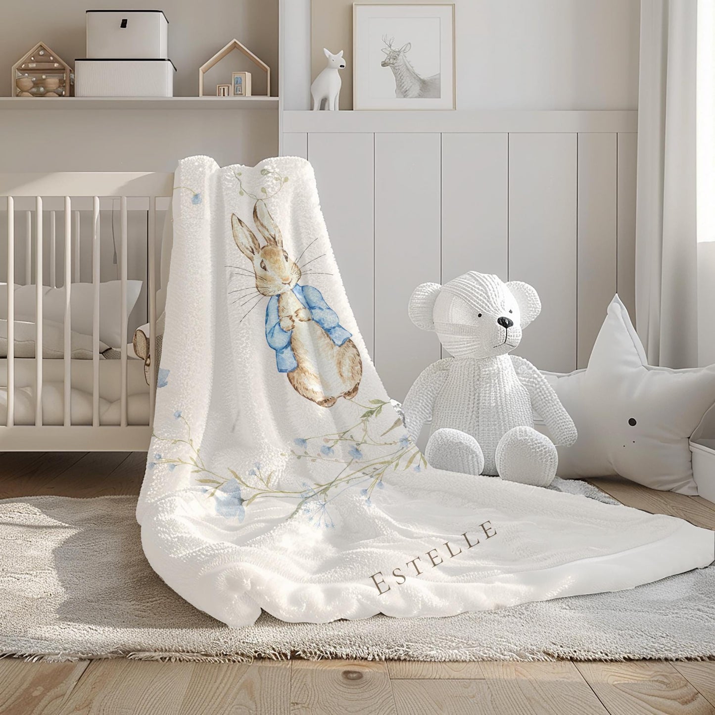 Personalized Peter Rabbit Blanket
