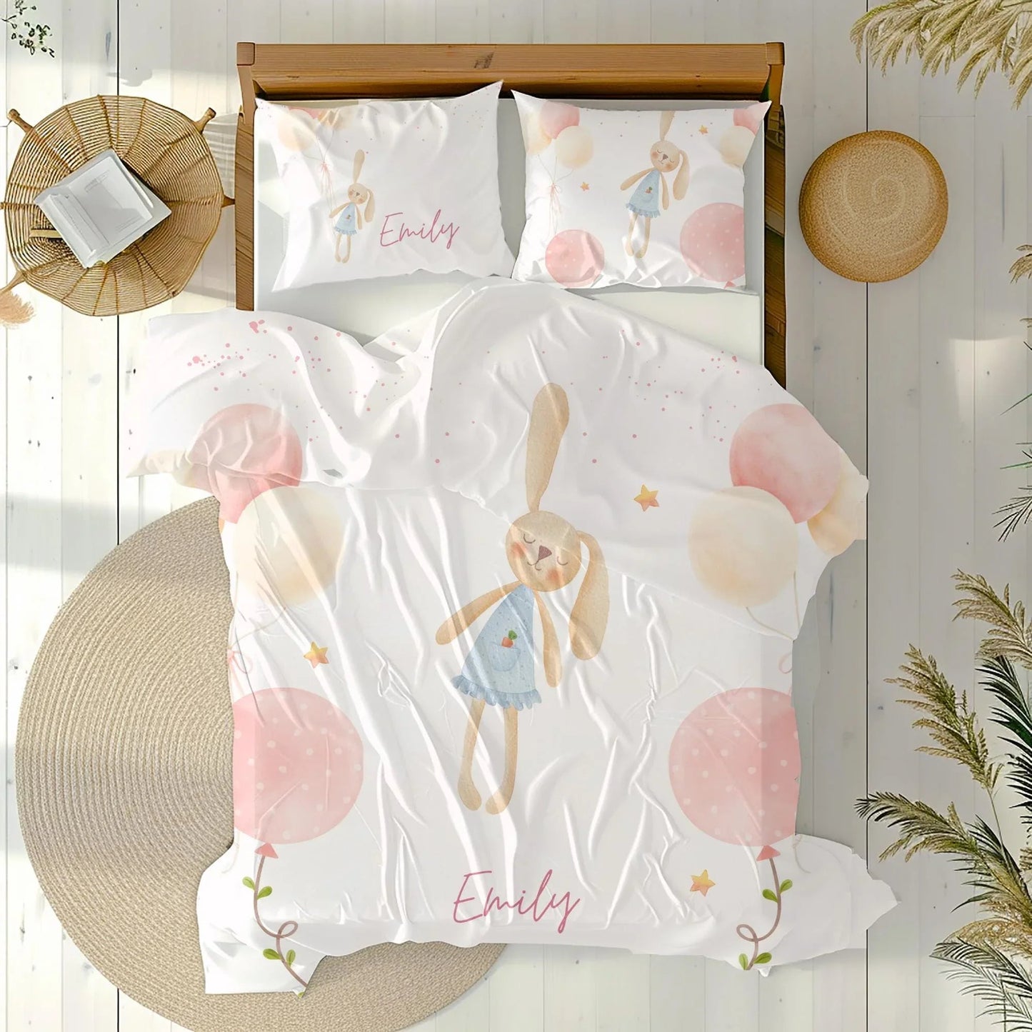 Personalized Bunny Wearable Blanket