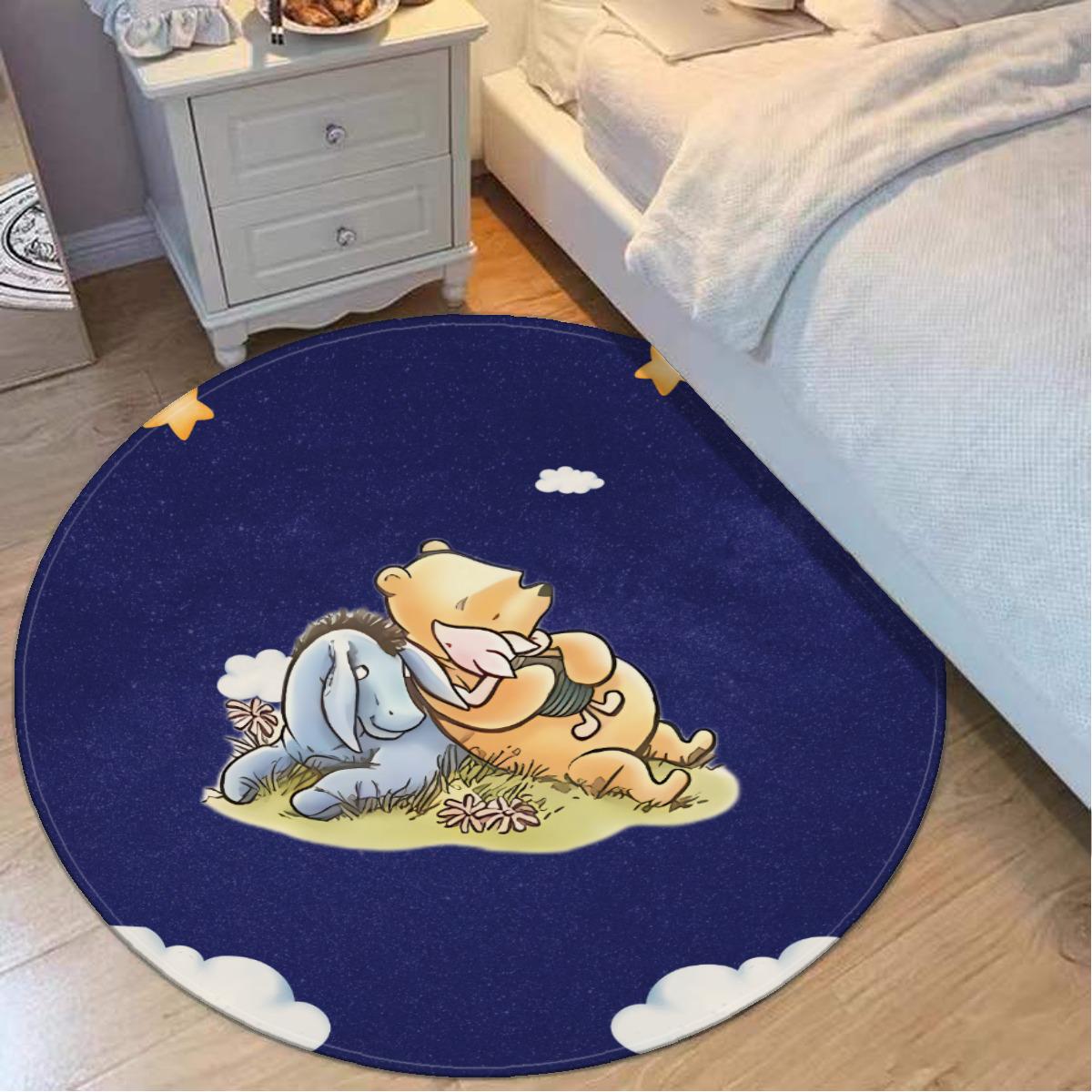 Custom Winnie the Pooh Nursery Rug – Personalized Baby Name & Shower Gift
