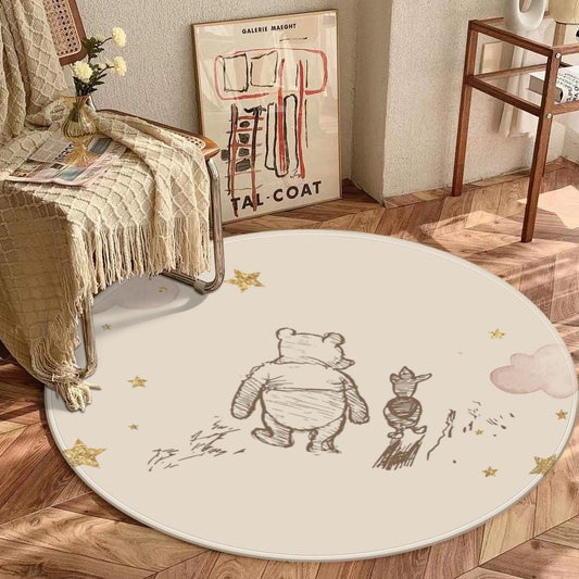Personalized Winnie the Pooh Nursery Rug, Baby Shower Gift for Newborn Custom Name Rug