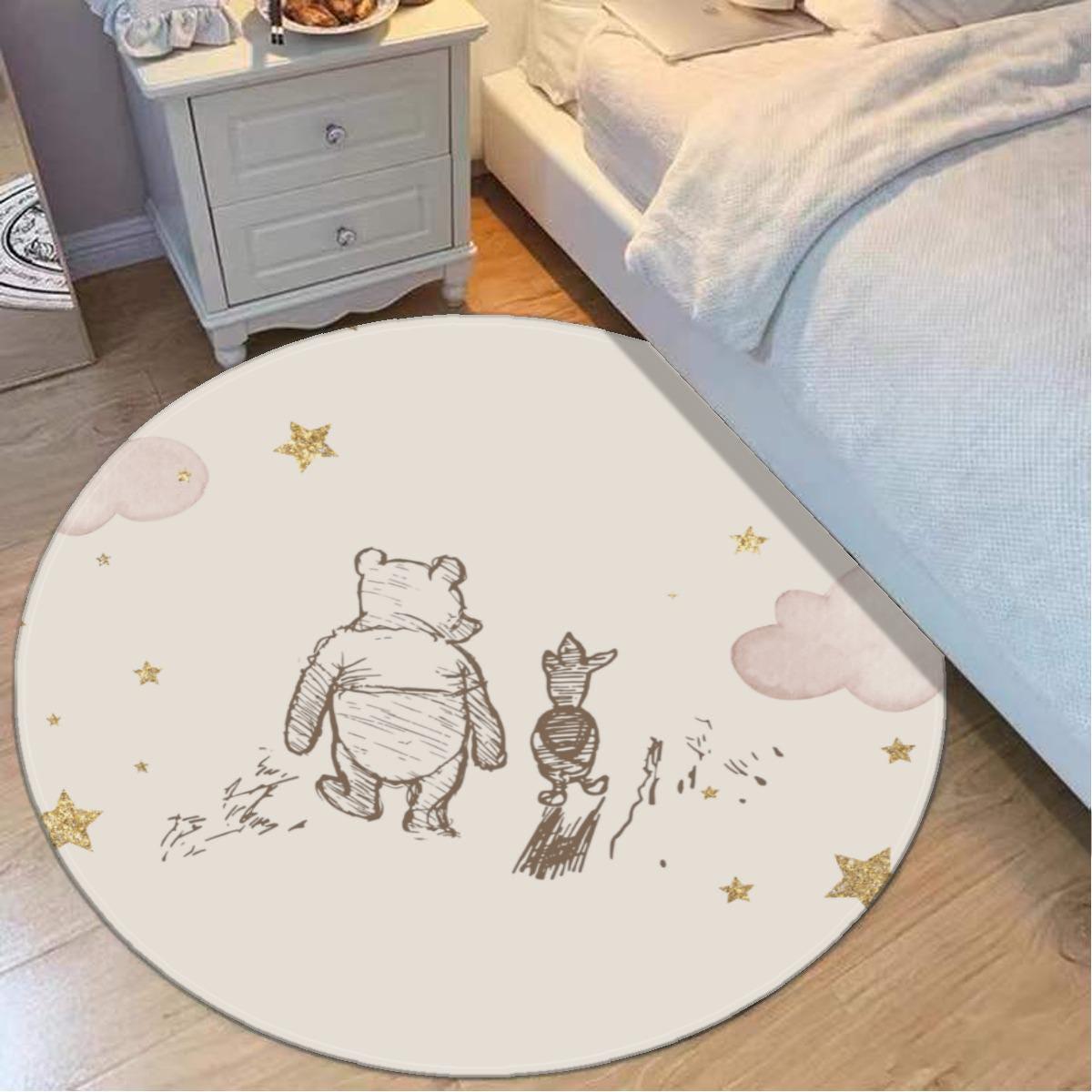 Personalized Winnie the Pooh Nursery Rug, Baby Shower Gift for Newborn Custom Name Rug