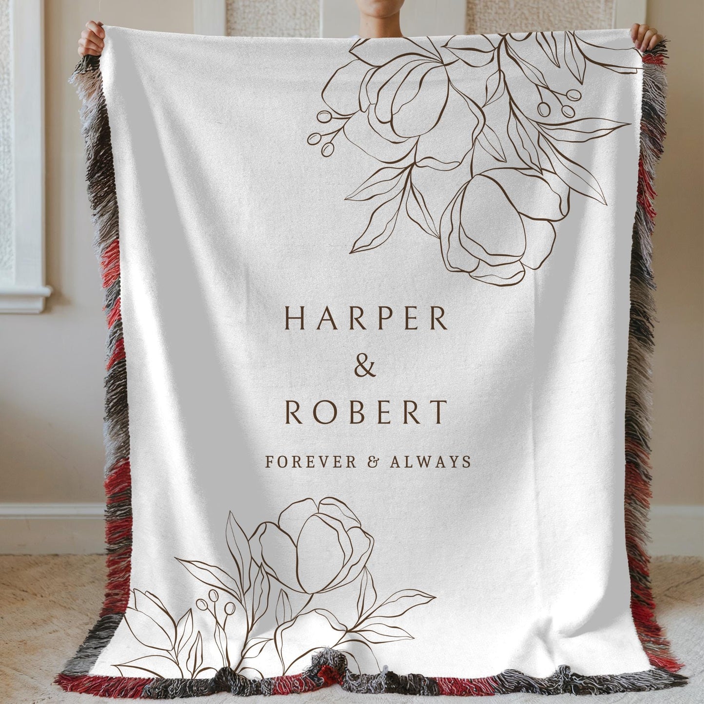 Personalized Couple Rug – Custom Name Wedding, Engagement, or Housewarming Gift Mat