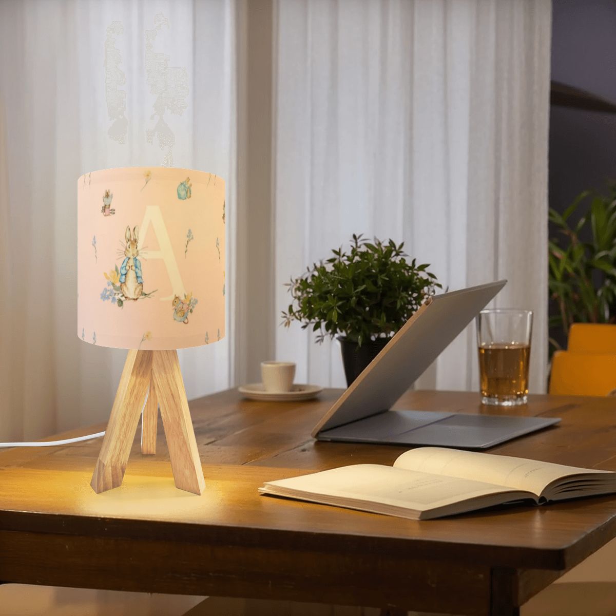 Peter Rabbit Personalized Name Table Lamp - AR Design
