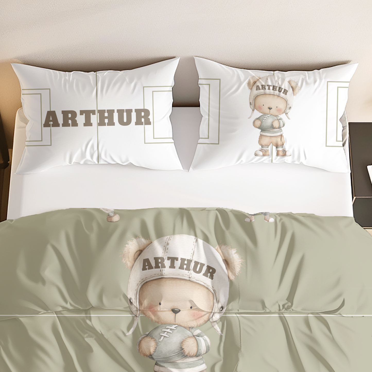 Bear American Football Blackout Curtains