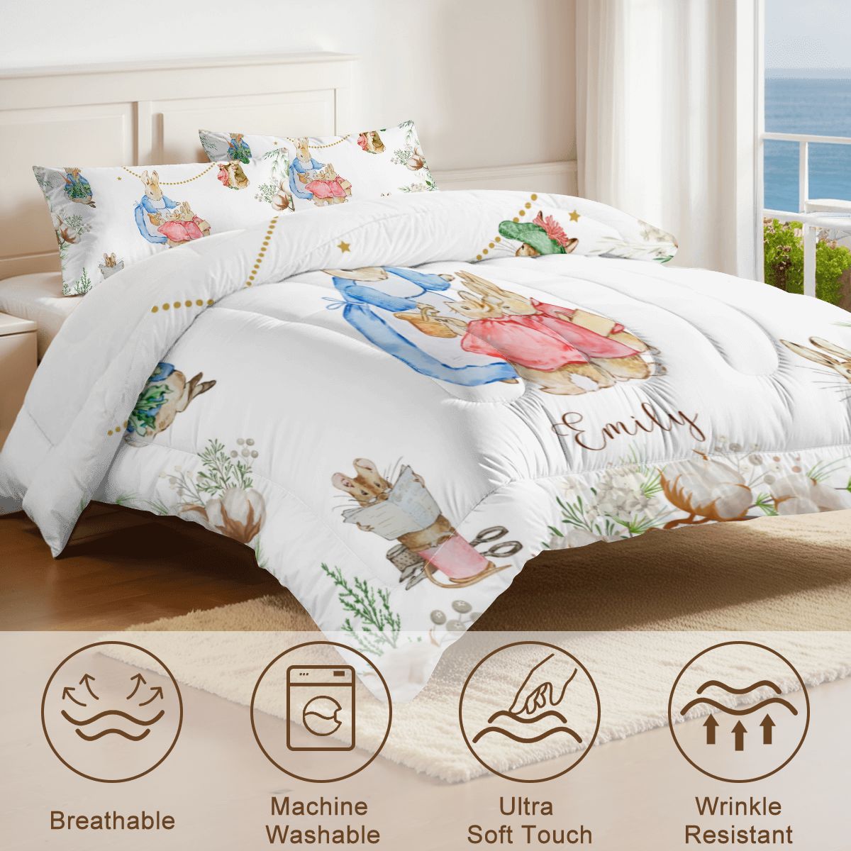 Bunny Personalized Duvet Cover Set