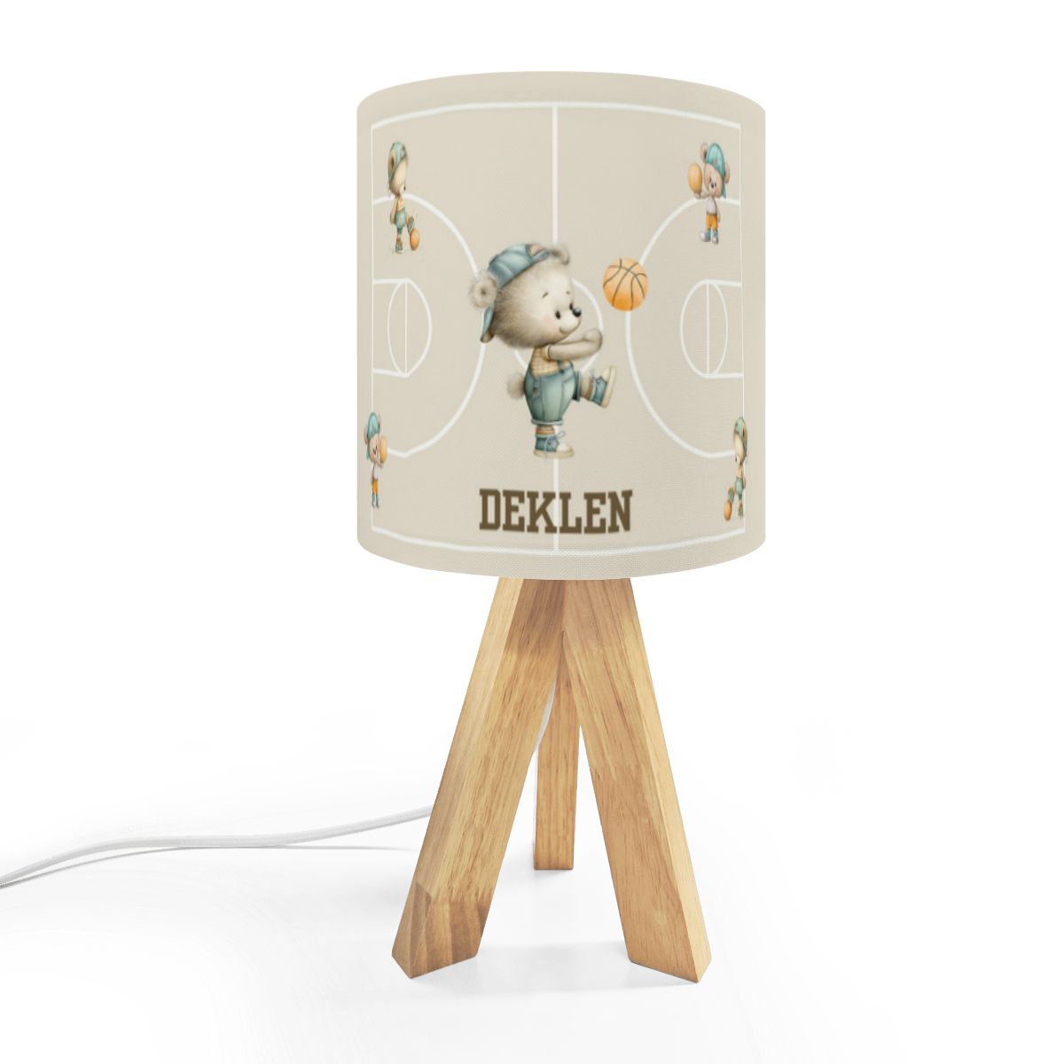 Basketball Bear Tripod Table Lamp | Cozy Nursery