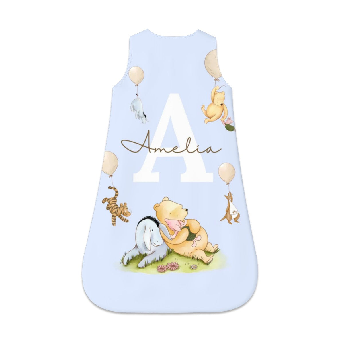 Winnie the Pooh Personalized Newborn Wearable Blanket