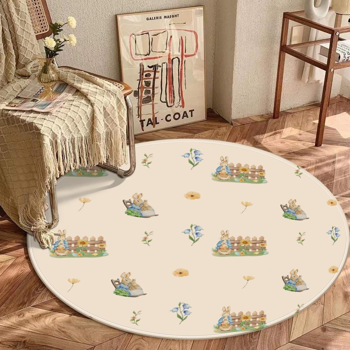 Peter Rabbit Round Rug – Nursery & Kids Playroom Decor