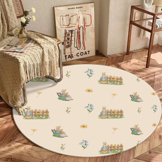 Peter Rabbit Round Rug – Nursery & Kids Playroom Decor