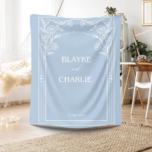 Custom Couple Throw Blanket