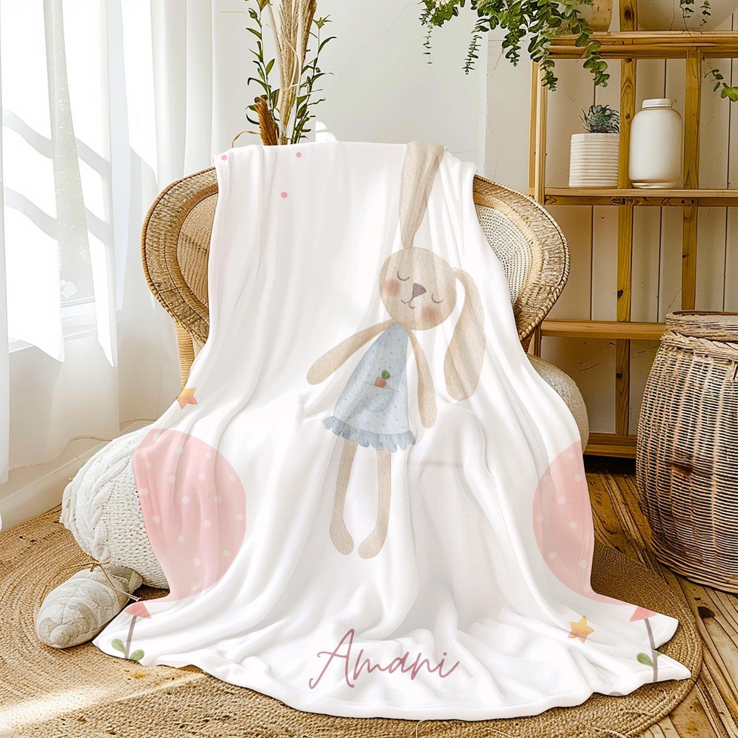 Personalized Bunny Blanket