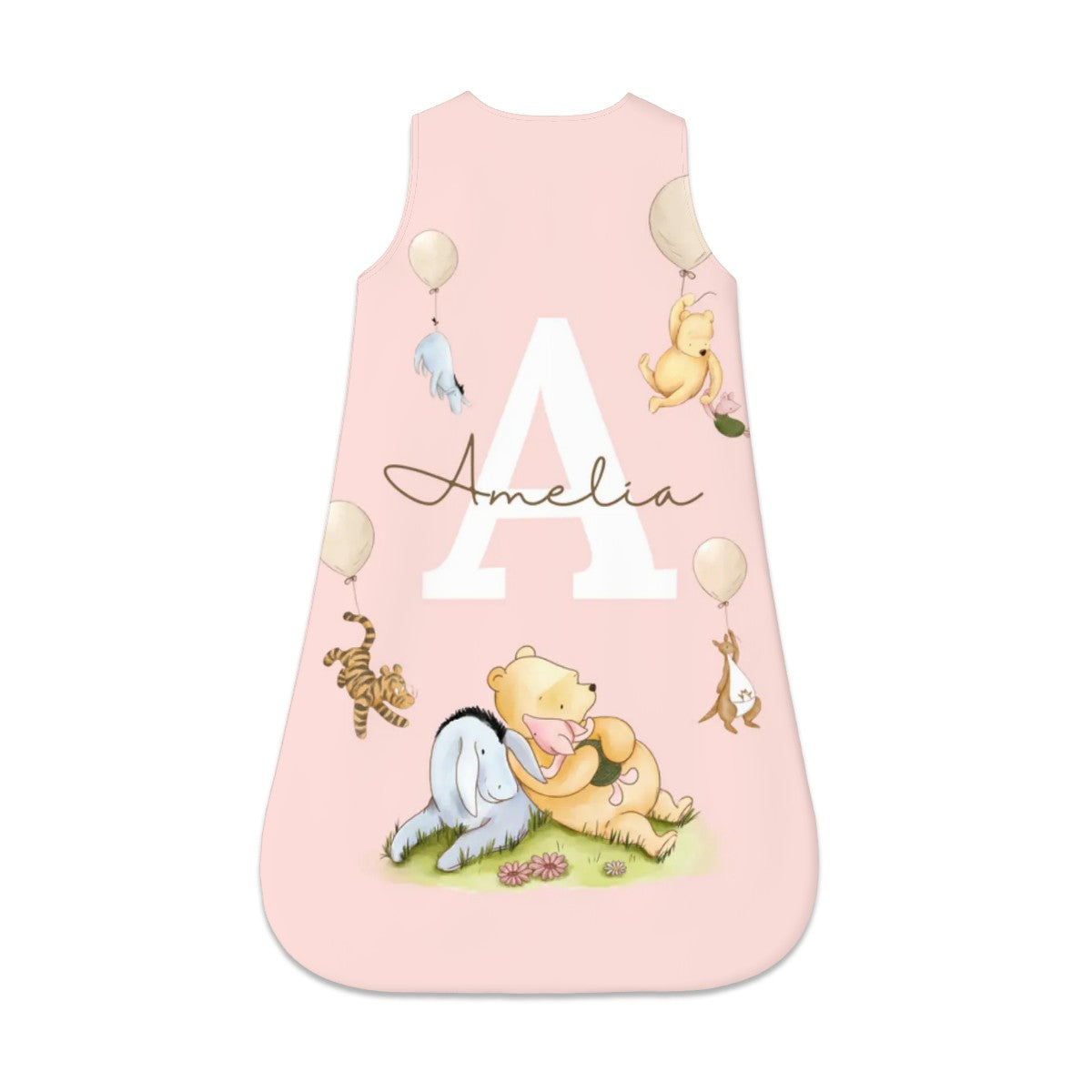 Winnie the Pooh Personalized Newborn Wearable Blanket
