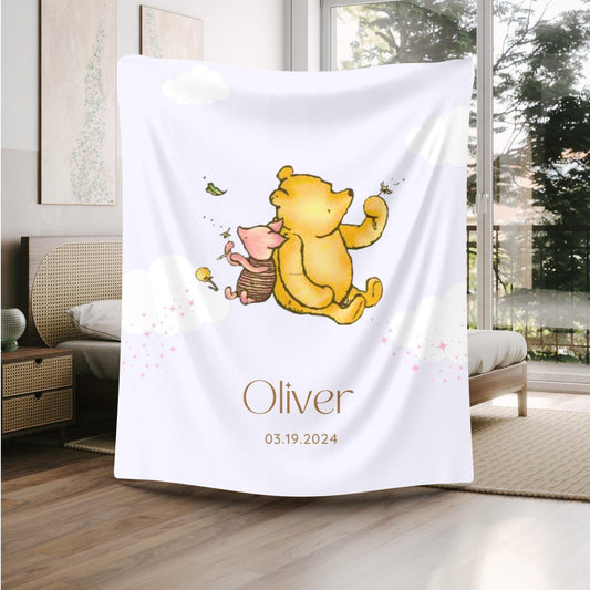 Winnie the Pooh Baby Blanket - Personalized Gift