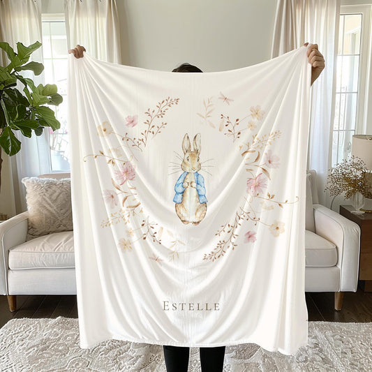 Peter Rabbit Blanket, Girls Nursery Blanket