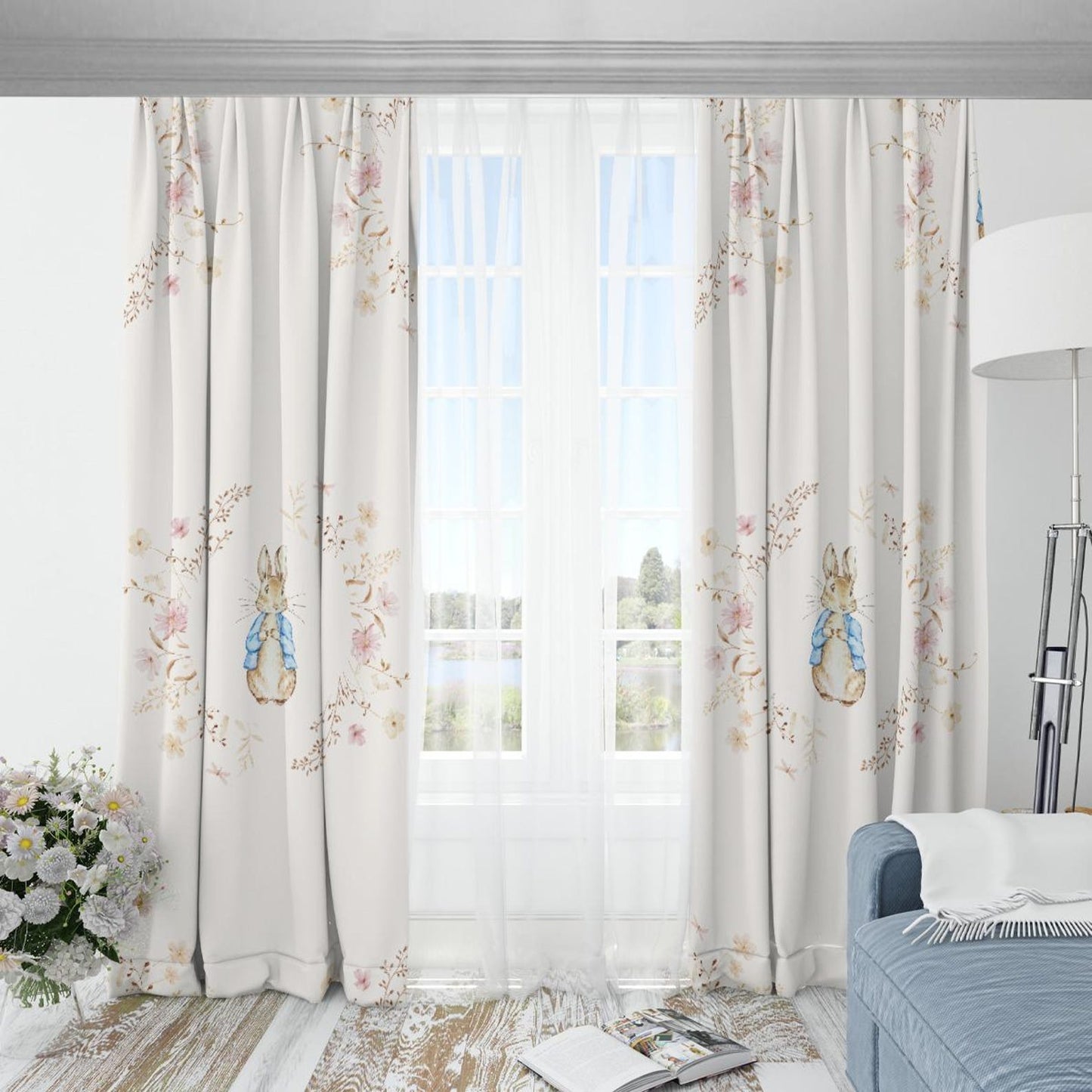 Peter Rabbit Curtains baby room Curtains Window Drapes