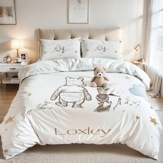 Winnie the Pooh Personalized Duvet Cover Set - Custom Bedding