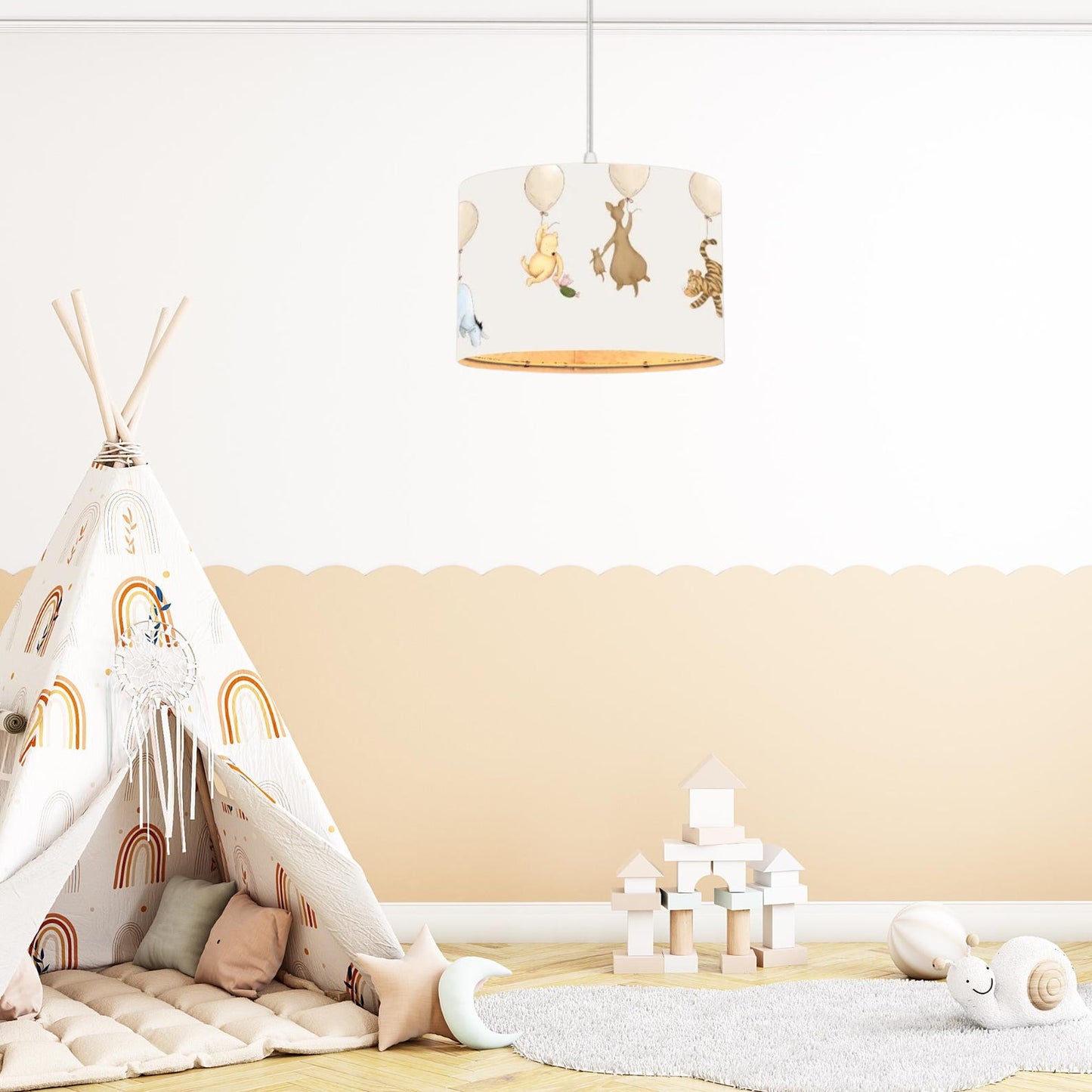 Winnie the Pooh, Tigger, Eeyore, Roo Pendant Light