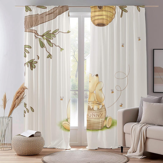 Winnie the Pooh Blackout Curtains – Cozy Kids Room Drapes
