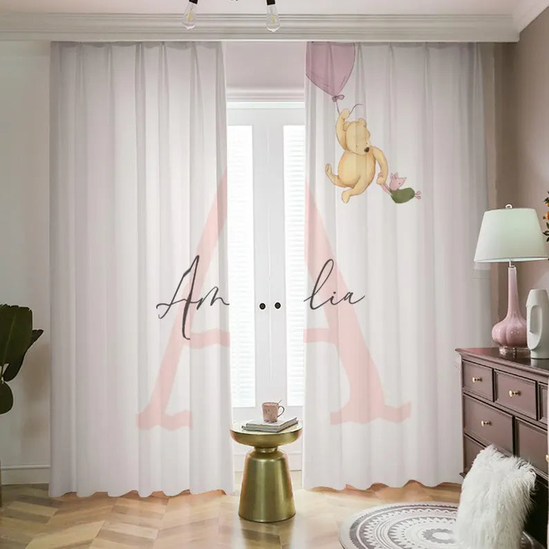 Classic Personalized Winnie the Pooh Blackout Curtains