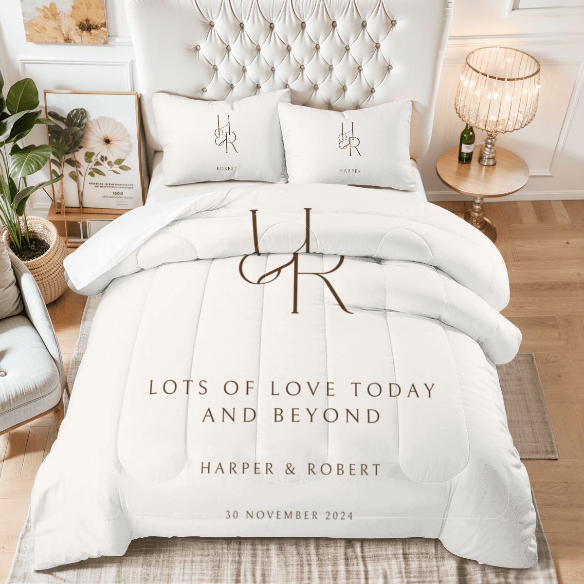 Personalized Duvet Cover Set with custom name