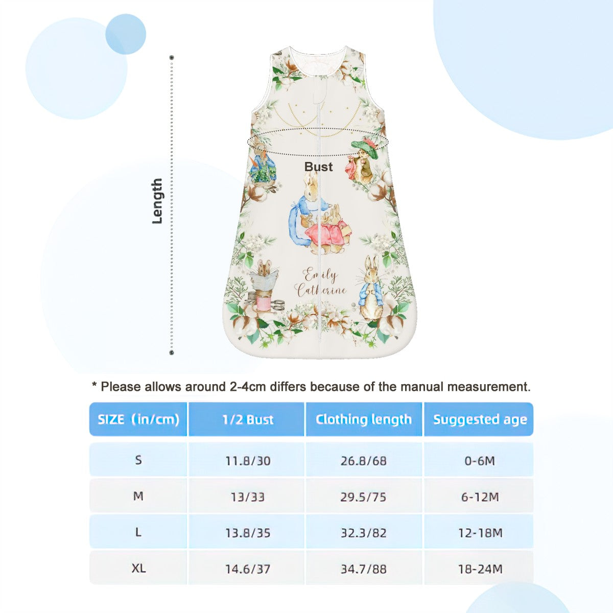 Classic Rabbit Quilted Wearable Blanket