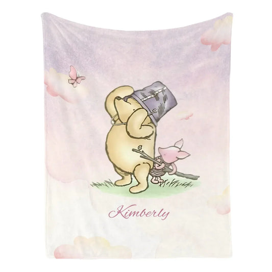 Pink Pooh Blanket, Soft & Cozy