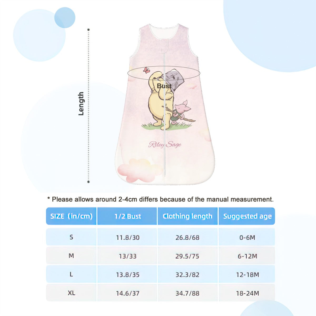 Classic Pooh Bear Newborn Wearable Blanket