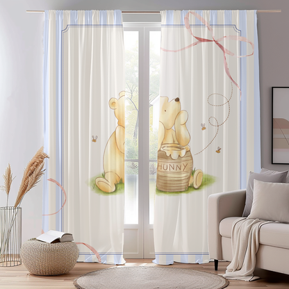 Winnie the Pooh and Ribbon Blackout Nursery Curtains