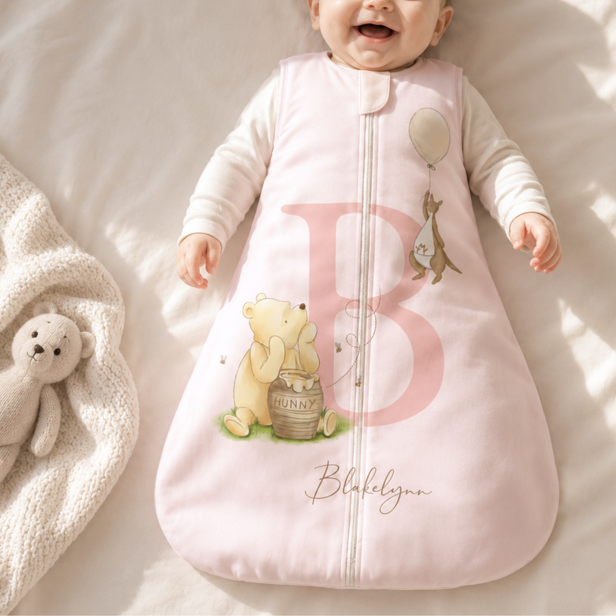 Winnie the Pooh & Piglet Newborn Wearable Blanket